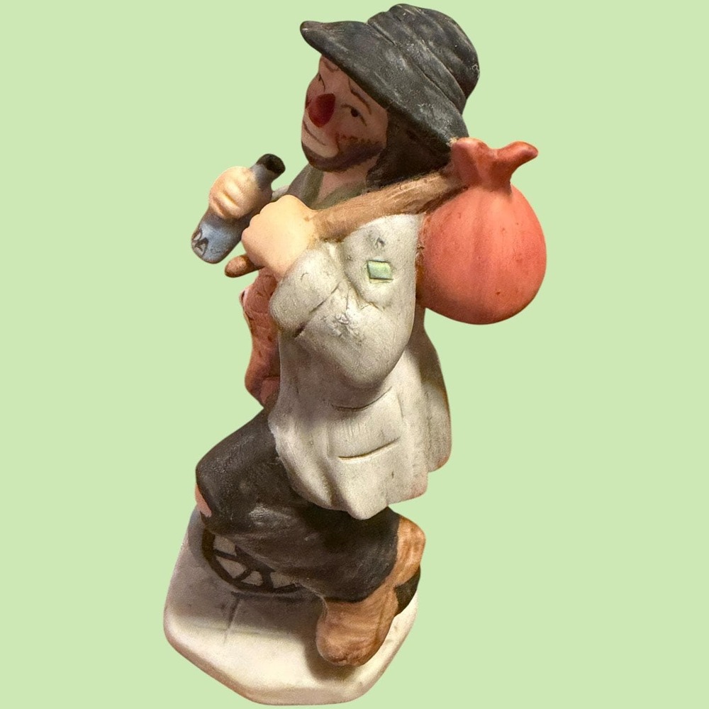 Emmett Kelly Jr Hobo Clown Figurine Flambro EKJ Unicycle Soda Vintage - Picture 9 of 14